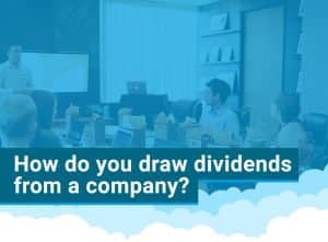 Company directors reviewing dividend withdrawals